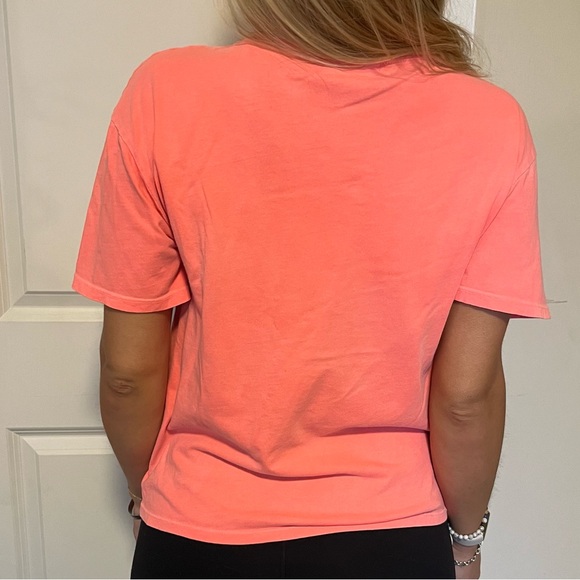 Neon peach/orange snake (cobra) t shirt. Size XS made in turkey. 100% cotton - Picture 3 of 10